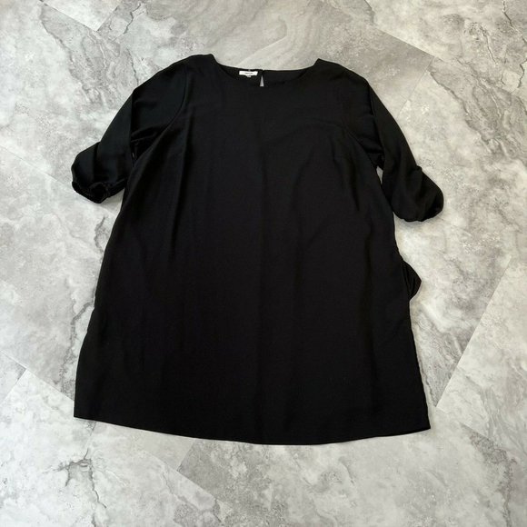 Maurices Above Knee Black Rayon Cocktail Dress Plus 2 Fits like 22 W Pockets‎ - Picture 1 of 8